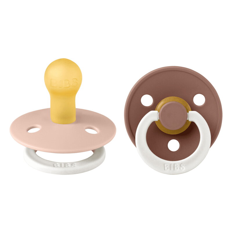 BIBS Colour 1 - cumlíky z prírodného kaučuku 2ks – Blush Nočný / Woodchuck Nočný