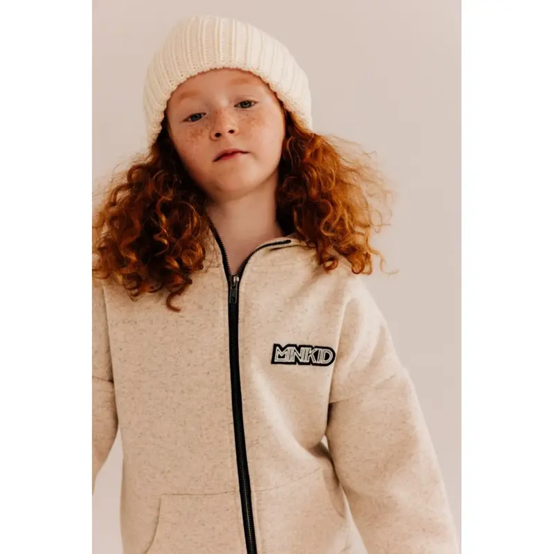 Minikid - Merino čiapka biela fluffy