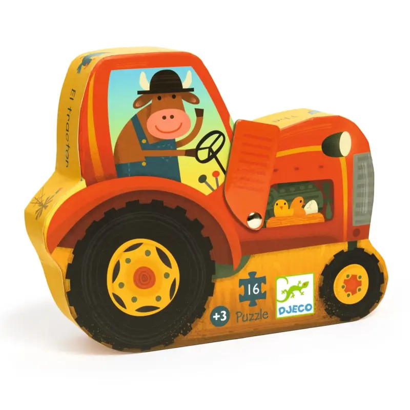 Djeco - Puzzle Traktor 16 ks