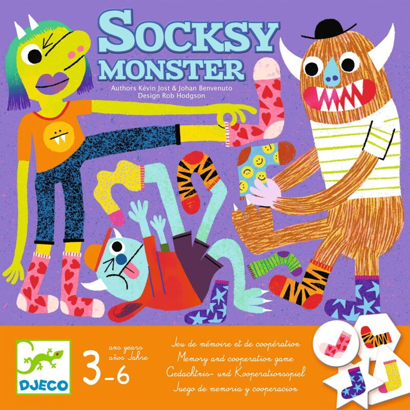 Djeco - Ponožkové príšerky : stolová hra, kooperatívna pamäťová