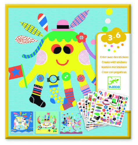 Djeco - Tvoríme so samolepkami: Morské príšerky