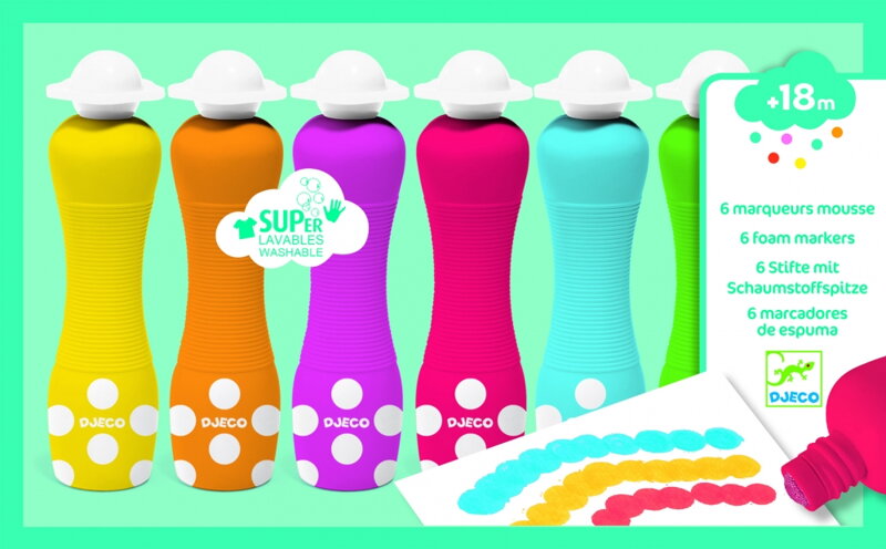 Djeco - Farby v tube s penovým hrotom