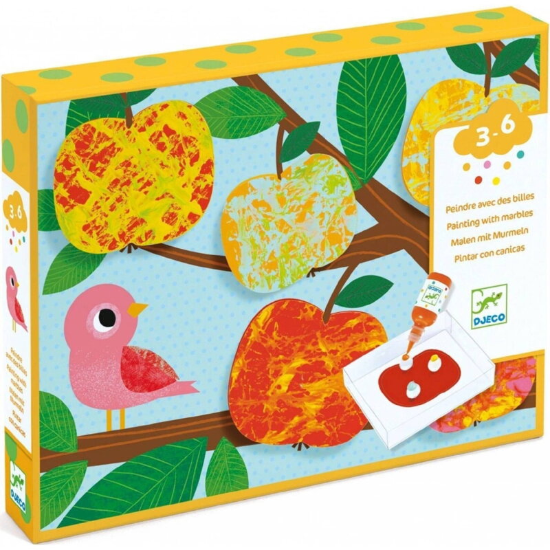 Djeco - Maľovanie sklenenými guličkami: Pestrá príroda