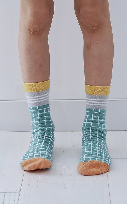 Lamama - Detské ponožky z bio bavlny - kárované