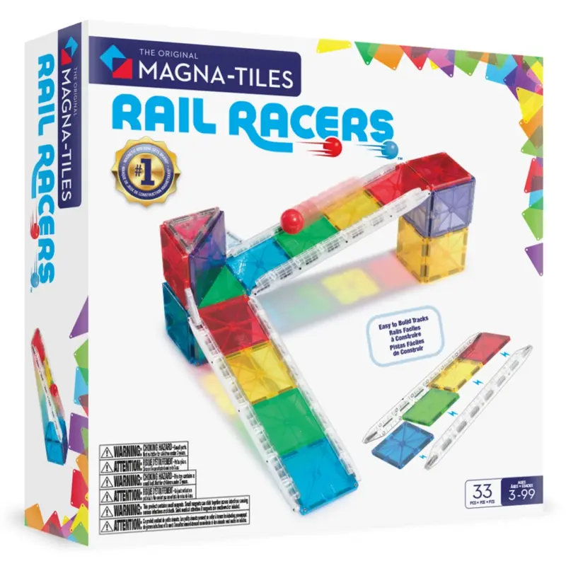 Magna - Tiles: Magnetická stavebnica Rail Racers 33 dielov