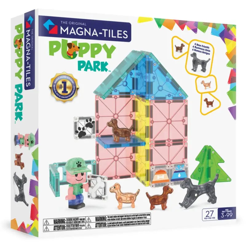 Magna - Tiles:  Magnetická stavebnica Puppy Park 27 dielov