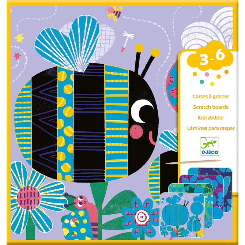 Djeco - Vyškrabovacie obrázky: Hmyz 