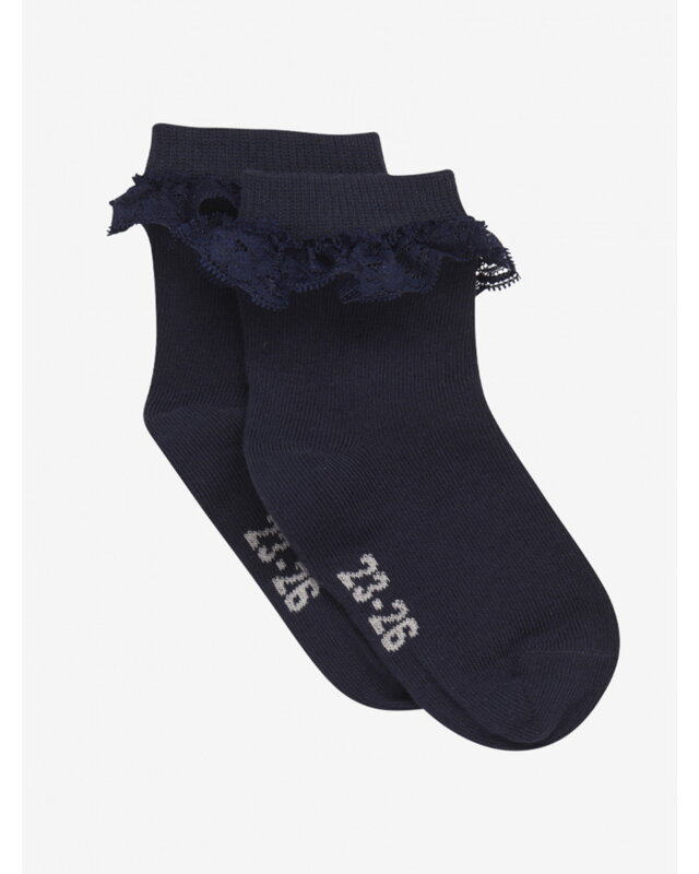 Minymo - Detské ponožky s volánikom - tmavomodré