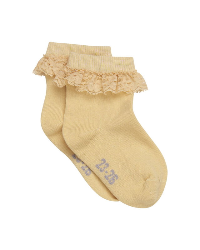 Minymo - Detské ponožky s volánikom - žlté