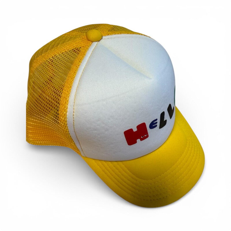 Lamama - Šiltovka žlto-biela Hello