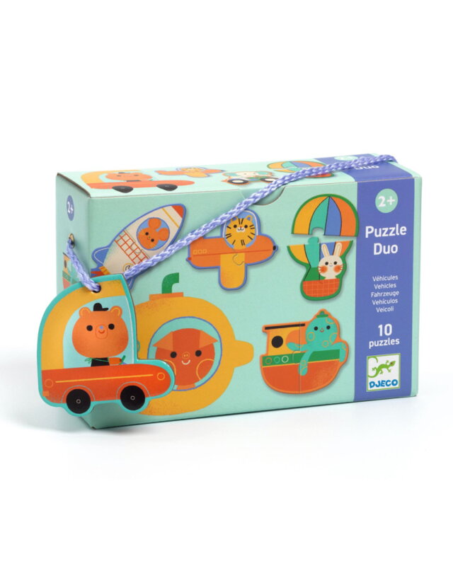 Djeco - Puzzle Duo: Dopravné prostriedky 