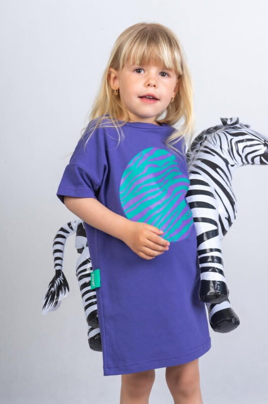 Lemur - Detské Šaty fialové