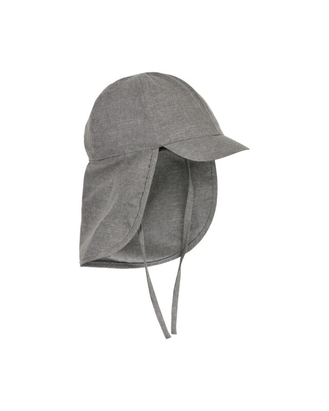 Enfant - Šiltovka s predĺženým zadným dielom so šnúrkami UV filtrom - Grey melange