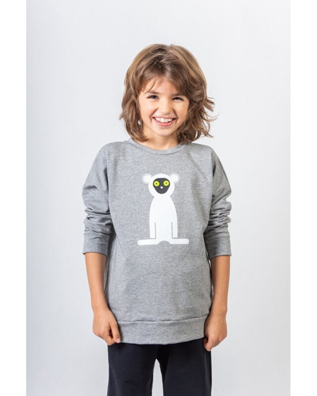 Lemur - Detská mikina sivá Lemur