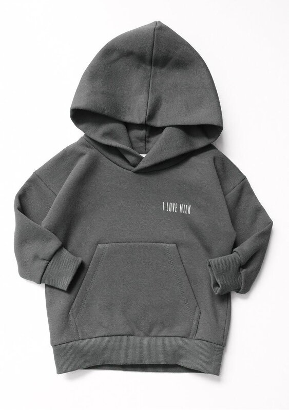 I LOVE MILK - Tepláková súprava s logom - tmavosivá