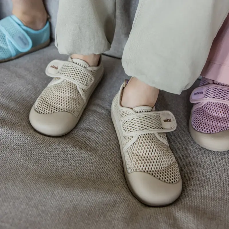 Milash - sieťované tenisky FUN shoes - CEMENT